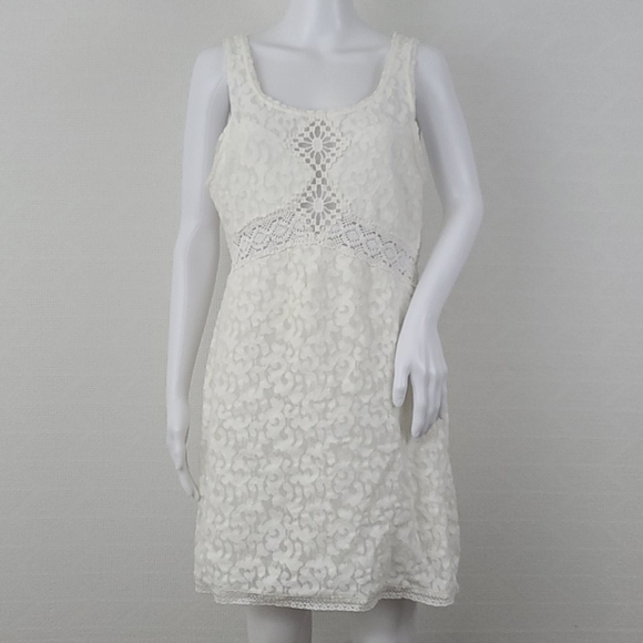 Free People Dresses & Skirts - Free People Lace Crotchet Waist Mini Dress